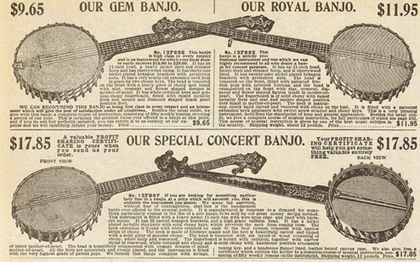 Sears Roebuck Catalog Banjo Inspiration